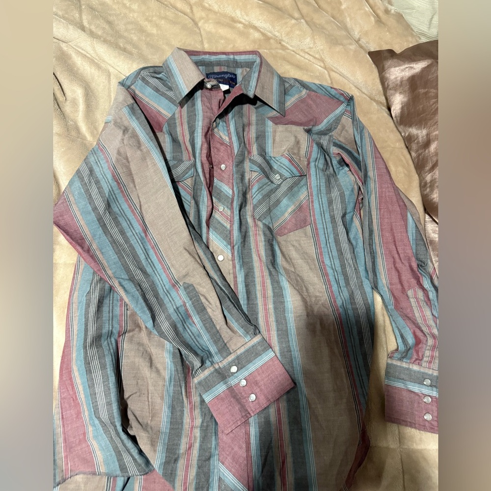 vintage wrangler pearl snap